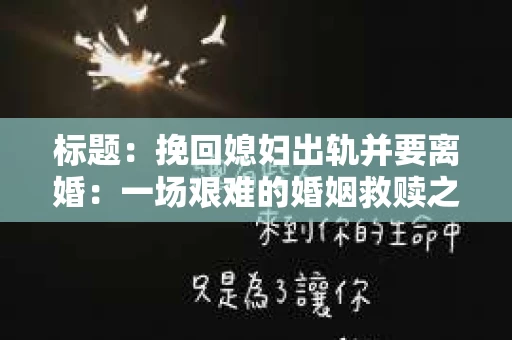 标题：挽回媳妇出轨并要离婚：一场艰难的婚姻救赎之路