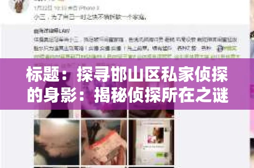 标题：探寻邯山区私家侦探的身影：揭秘侦探所在之谜