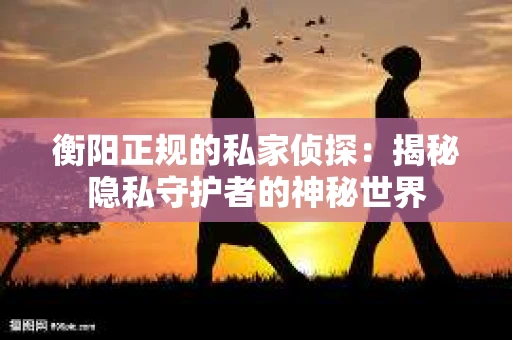 衡阳正规的私家侦探：揭秘隐私守护者的神秘世界