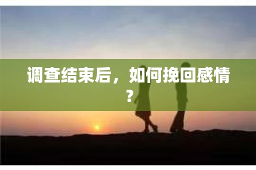 调查结束后，如何挽回感情？