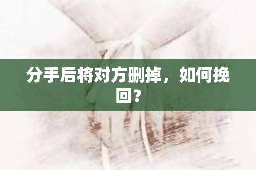 分手后将对方删掉，如何挽回？